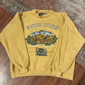 VINTAGE - Yellow Northern Explorer Crewneck Sweatshirt